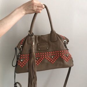 GUESS Festival Style Leather Tote Bag